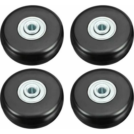 Roulette Valise, Bagage Valise Réparation Roulette Charge Lourd 50mm Muette Caoutchouc Universelle Pivotante Roue Rechange Transport Remplace Roulette 4PCS pour Valise/Bagage/Sac à Dos/Voyage (1/5)