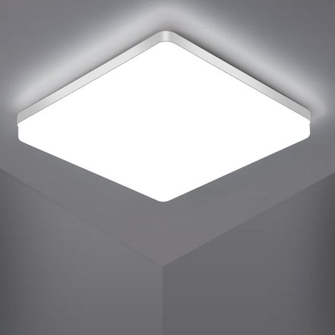 Plafonnier LED carré 30x30cm 48W 5400LM blanc froid – Éclairage uniforme sans éblouissement – Pour salle de bain, cuisine, salon (1/5)