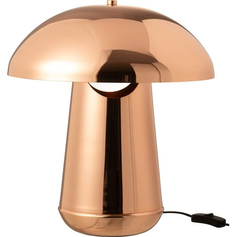 Lampe à Poser Design en Métal "Champignon" 43cm Cuivre (1/5)
