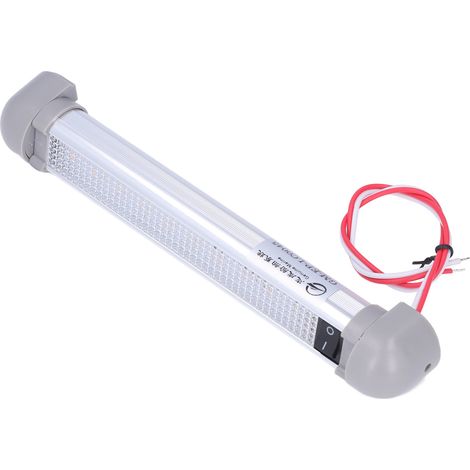 Barre lumineuse LED 8,9 pouces pour auvent, 12 V/24 V CC, 2 W, rotation à 180°, étanche IP66, 720 lm, interrupteur marche/arrêt, pour camping-car et bateau (1/5)