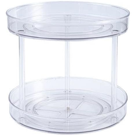 Organiseur de cuisine tournant en PET transparent, carrousel à épices pour pots d’herbes aromatiques et bouteilles (1/5)