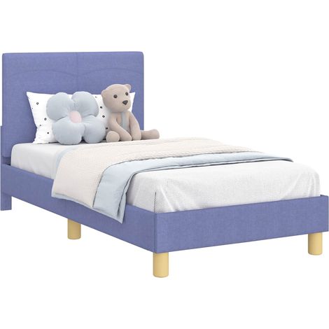 Children's Bed Frame with Headboard Jeans Blue 80 x 160 cm vidaXL