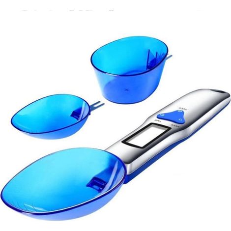 Digital Kitchen Electronic Measuring Spoon, Weighing Spoon with 3 Removable Spoons, Spoon Scale with LCD Screen Display for Milk, Tea, Flour, Spices 300 g/0.1 g (1/5)