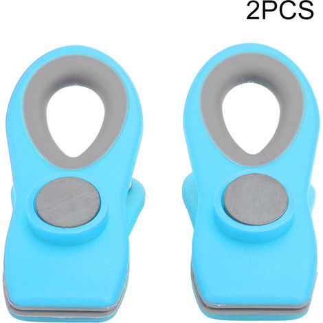 Lot de 2 pinces magnétiques miniatures pour sceller les sachets de nourriture, conservation des snacks, bleu, accessoires de cuisine.