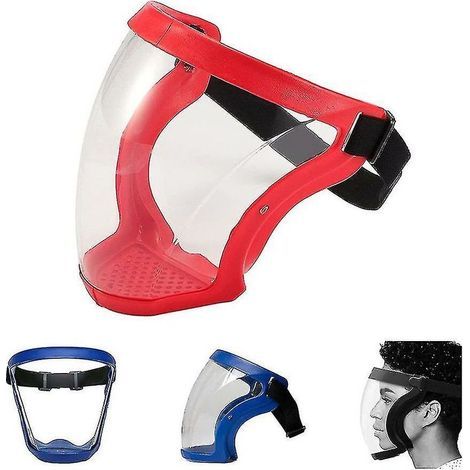 Bouclier de protection complet visière Hd masque complet transparent vaporisateur transparent résistant aux éclaboussures couverture respirante thinde (1/4)
