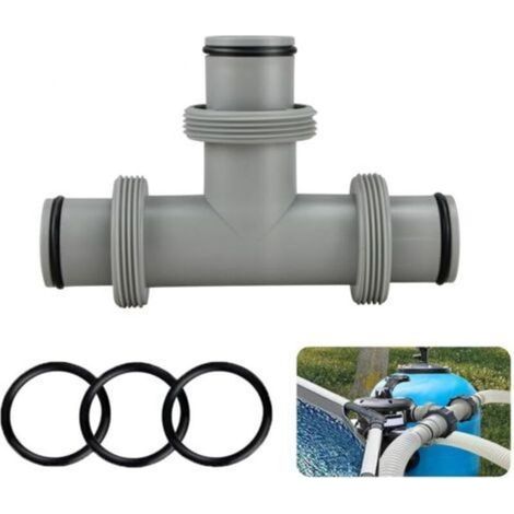 38-mm-T-Stück für Schwimmbecken, T-Stück für Schwimmbecken, Anschluss für 38-mm-Schwimmbadschläuche, Verbindungsset, für Intex- und Coleman-Schwimmbecken (1/5)