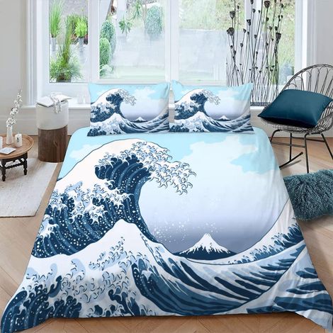 Parure de lit avec housse de couette 135 x 200 cm et 2 taies d'oreiller de 80 x 80 cm, en microfibre douce, avec fermeture éclair, motif 3D, pour enfant garçon et fille (1/5)