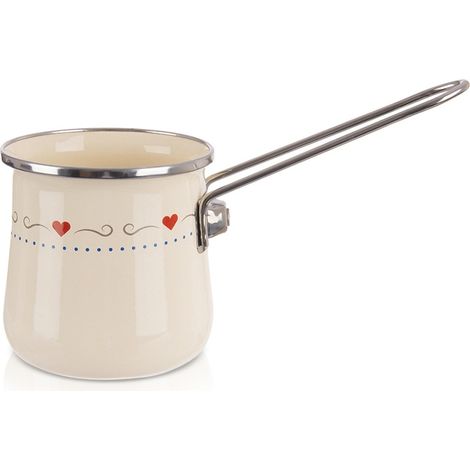 Cafetera esmaltada color crema tonca 600 ml