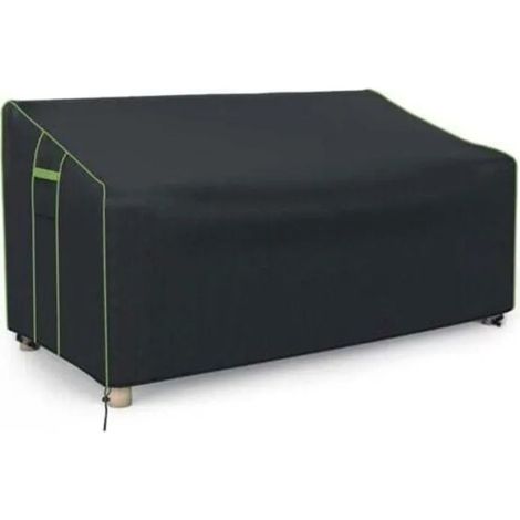 Housse de canapé double, tissu Oxford imperméable enduit d'argent pour extérieur, housse de protection pour meubles d'extérieur
