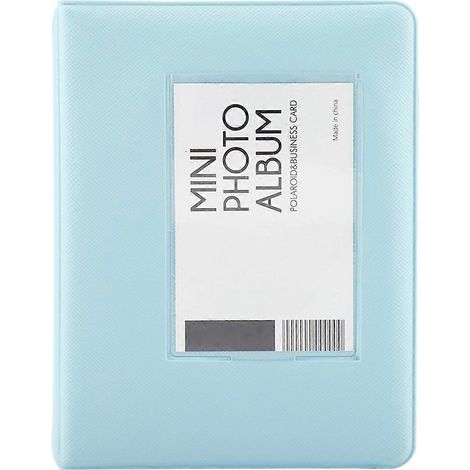 Album photo Polaroid miniature 64 pochettes 3 pouces pour Fujifilm 7s/8/25/50s/90, étui bleu, 64 pièces (1/4)