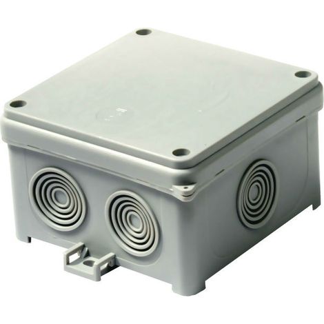 Caja vacía hermética para montaje en superficie, IP54 con prensaestopas integrado, gris N90x90F Simet 35220002