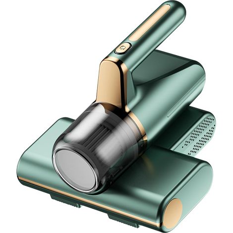 Desde polvo hasta ácaros, esta aspiradora de mano de 4800 mAh con una potente luz UV de 14 kPa es perfecta para sofás, camas, alfombras y ropa. (Verde) (1/5)