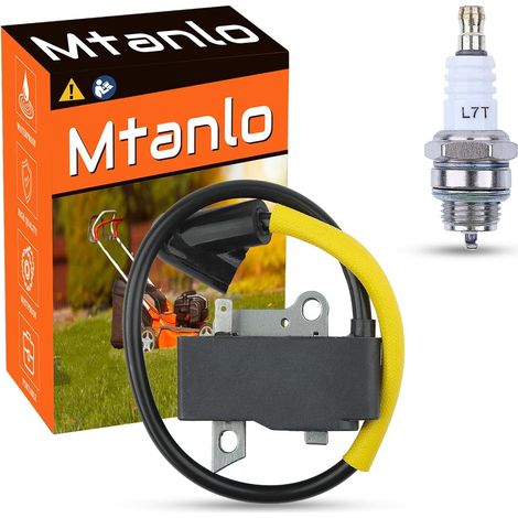 Bobine d'allumage avec bougie pour Husqvarna 51 55 61 66 261 223L 223R 323L 323RJ 325RJ Coupe-bordures Remplace 537418701 (1/5)