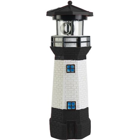 Lampe LED avec gyrophare rotatif - Balise solaire décorative pour jardin, terrasse et pelouse - Cadeau (1/5)
