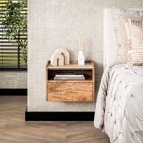 Table de chevet en bois massif ROCCIA L (1/5)
