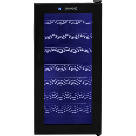 Cantinetta Vino da Incasso 78L Nero per 28 Bottiglie – Porta in Vetro, Luci LED 7 Colori, Telecomando, Display Digitale, Pannello Touch, Raffreddamento Termoelettrico 8–18°C