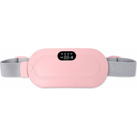 Ceinture chauffante massante pour taille et abdomen, rose, emballage neutre anglais