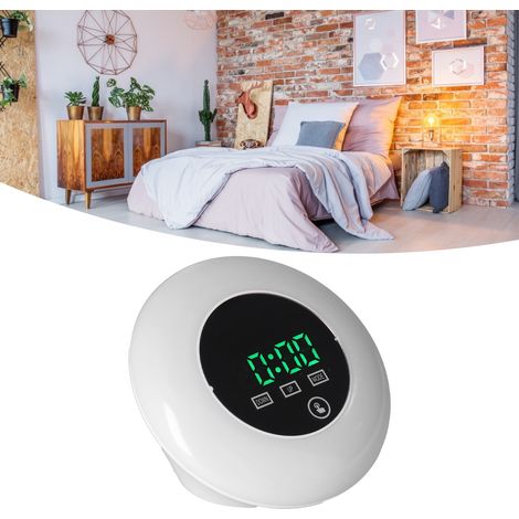 Réveil numérique LED, horloge miroir, horloge thermomètre, réveil avec fonction snooze, horloge électronique lumineuse avec affichage vert à cycle de 7 couleurs (1/5)