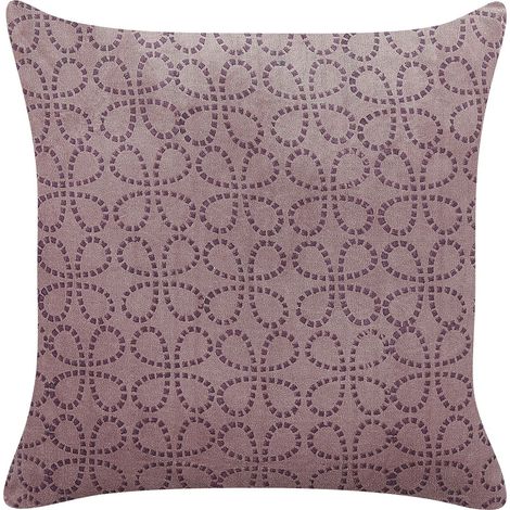 Dekokissen LARKSPUR Samtstoff 45 x 45 cm Rosa Geometrisches Muster