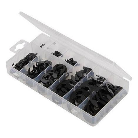 Silverline – Coffret de 300 circlips de type E – Tailles de 1,5 mm à 22 mm – Fixation sécurisée pour assemblages mécaniques