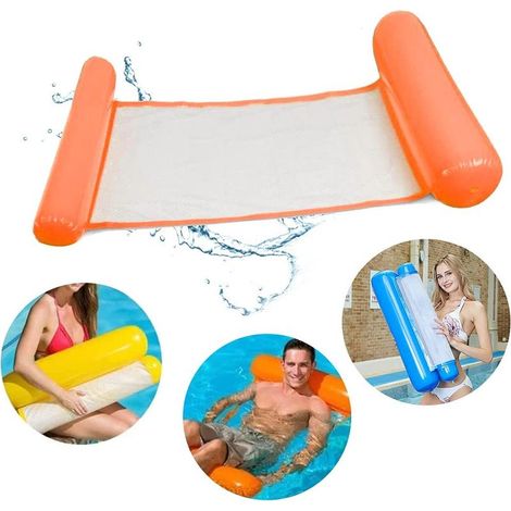 Aufblasbare Poolliege – Umweltfreundliche PVC-Schwimmhängematte – Für Erwachsene und Kinder – Maximale Belastung 200 kg – 1 Stück (1/5)