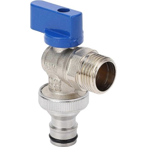 Eckventil G1/2"-Außengewinde Einlass, G3/4"-Außengewinde Auslass, 1/4-Drehung, Messing-Wasserabsperrventil