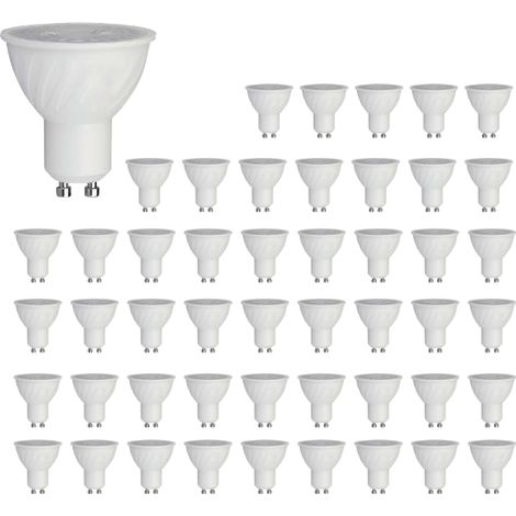 Lot de 50 Spots LED GU10 4.5W 38deg CREE Chip V-TAC VT-275 - 38 deg - Blanc neutre - 4000K