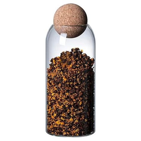 Bocaux de Stockage en Verre, Bocal en Verre Alimentaire, Pot en Verre de Bonbons, Pot en Verre Borosilicaté avec Liège pour Parfumé, Bonbons, Épices, Haricots, Biscuits, Médicaments (1000ml)