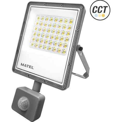 PROYECTOR LED SENSOR PLANO GRIS 50W.3CCT (1/3)
