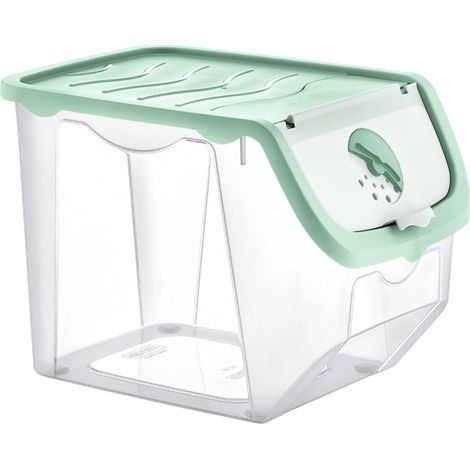 Recipiente para frutas y verduras con tapa, color menta, 12 l (1/3)