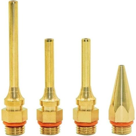 CSPARKV Set de 4 Pistolet à Colle à Embout Fin Power avec Set de Buses en Cuivre pour Pistolets à Colle Chaude - Buses en Cuivre pour Pistolets à Colle Fusible de Taille Complète à Double Température. (1/5)