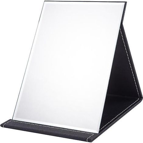 miroir De Maquillage Portable Pliable Hd (moyen) - Noir, Pour Les Tudiants Et Les Dortoirs, Rsistant  L'eau (1/4)