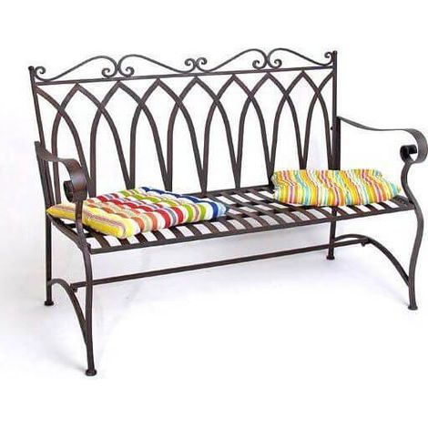 Bank Sitzbank 18940 Gartenbank "Roma" aus Metall B-119 cm