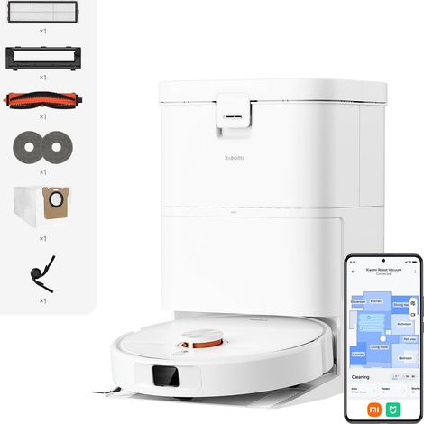 XIAOMI H50 Robot Aspirapolvere Lavapavimenti mop sollevabile, potenza aspirazione 10000Pa, sistema doppio anti-groviglio, mop&stazione autopulenti, svuotamento automatico, navigazione LDS, app e voce (1/5)
