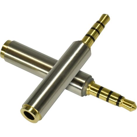 Universeller 3,5-mm-Audioadapter (männlich/weiblich) aus Vollkupfer für Mobiltelefone, Kopfhörer und amerikanische/chinesische Standards. (1/5)