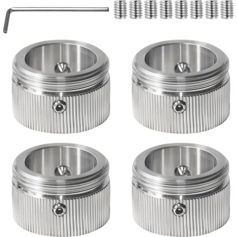 Adaptateurs pour thermostat de radiateur, lot de 4 pièces, diamètre intérieur de 22 mm, compatibles avec les vannes de radiateur Ra, Rav et Ravl, clé hexagonale incluse. (1/5)