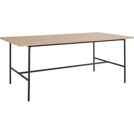 Acer-Table à manger 200 cm 8 places en chêne noir