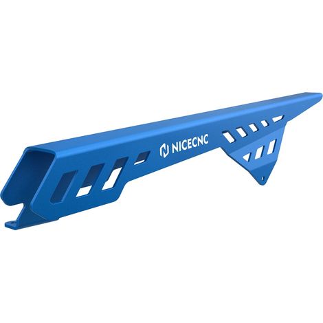 Protector de cadena para motocicleta, aluminio mecanizado, mecanizado CNC de precisión, azul. (1/2)