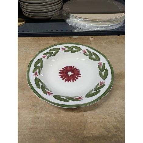 Set di 6 piatti fondi mona rotondi, diametro 22,3 cm, verdi - Atmosphera créateur d'intérieur (1/2)