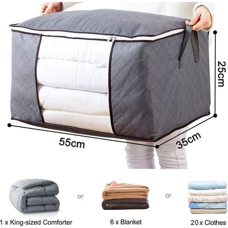 Boîte de rangement pour vêtements avec étiquette de départ et dragée robuste