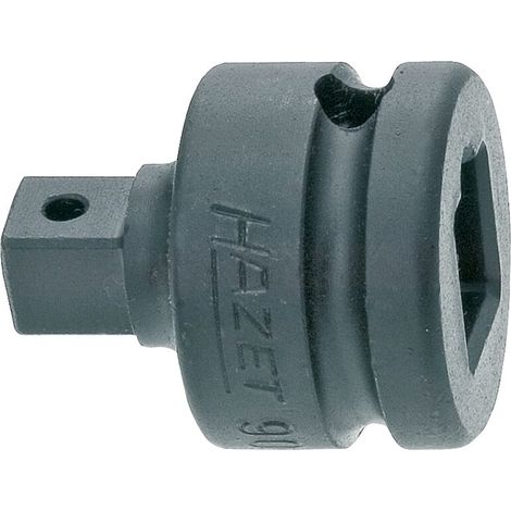 Hazet Reduzierstück 9007S, 1/2 (12,5 mm) Vierkant hohl, 3/8 (10 mm) Vierkant massiv, Länge 37 mm (1/2)