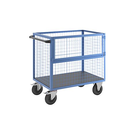 Carro-caja  paredes de rejilla de acero  sin tapa  L x A 1050