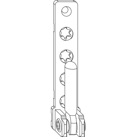 MACO Ecklager PVC, mit 7 mm Tragezapfen L=12 mm, 120 kg, silber (52764)