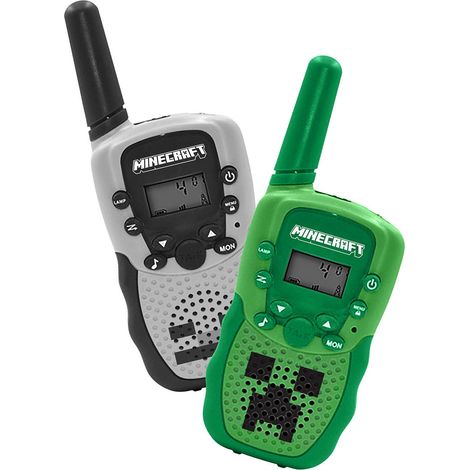 Talkie-walkie Minecraft pour enfants, écran LCD numérique, portée de 1000 m, rechargeable, fonction mains libres VOX