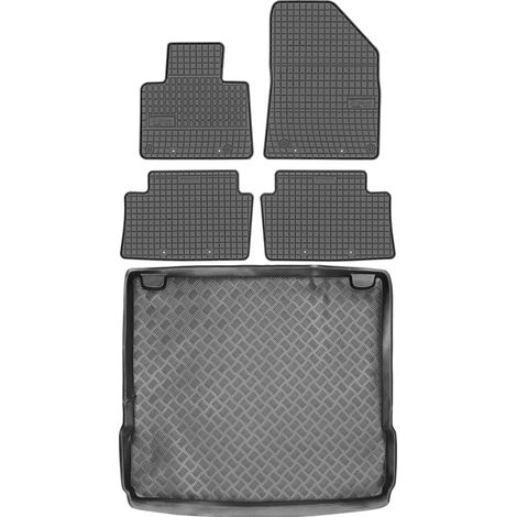 Set di tappetini in gomma per auto e tappetino per bagagliaio per Citroen C5 II Station Wagon dal 2008 al 2017. (1/5)