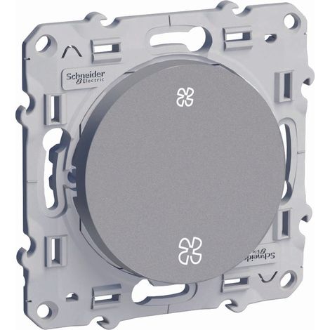 SCHNEIDER ELECTRIC Commande vmc Odace, gris aluminium (1/3)