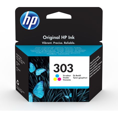 HP 303 Tri-color Original Ink Cartridge Druckerpatrone 1 Stück(e) Standardertrag Cyan, Magenta, Gelb