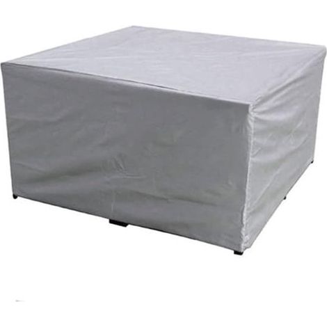 Gartenmöbelabdeckung 150 x 150 x 75 cm Schutzhülle für Terrassenmöbel Schutzhülle für Gartenstühle Polyester Grau Quadratisch Wasserdicht UV best (1/5)