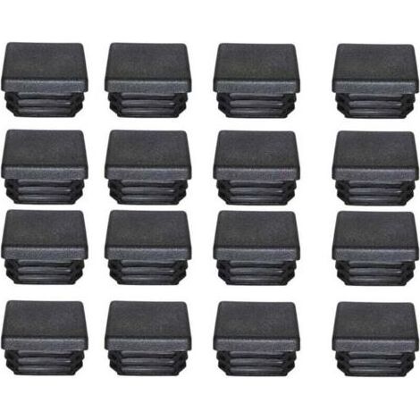 Bouchon Plastique - 40x40 mm - Pour Tubes Carrés - Pieds de Meuble Trampoline - 16 Pièces (1/4)