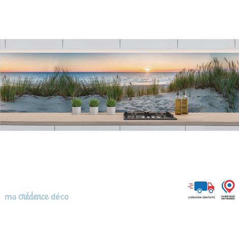 Crédence : Dunes et soleil lointain - Alu composite - 120 - 60 (1/3)